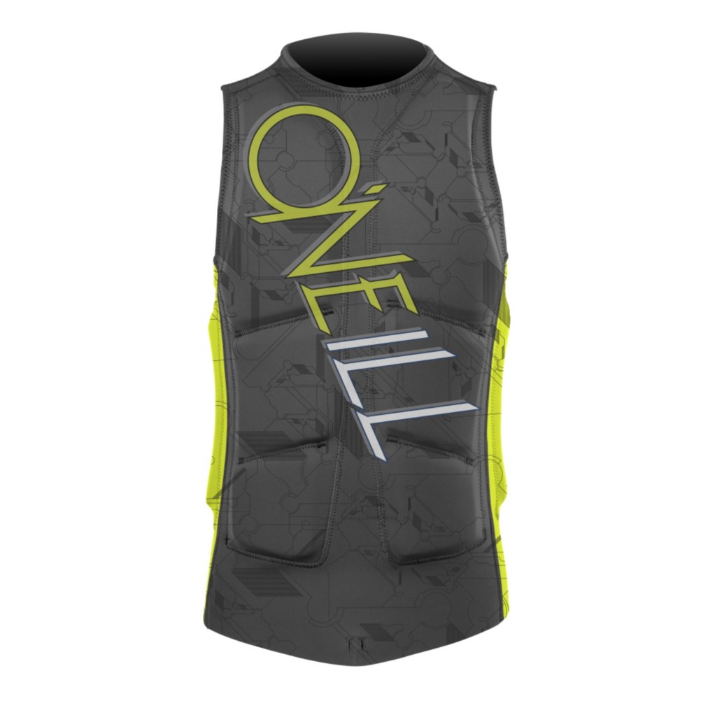 O'Neill Gooru Padded Comp Adult Life Jacket 2013, Graphite-Lime, medium