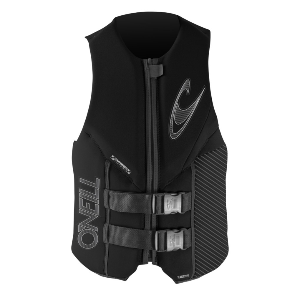 O'Neill Assault L.S. Adult Life Jacket 2013, Black-Black-Black, medium