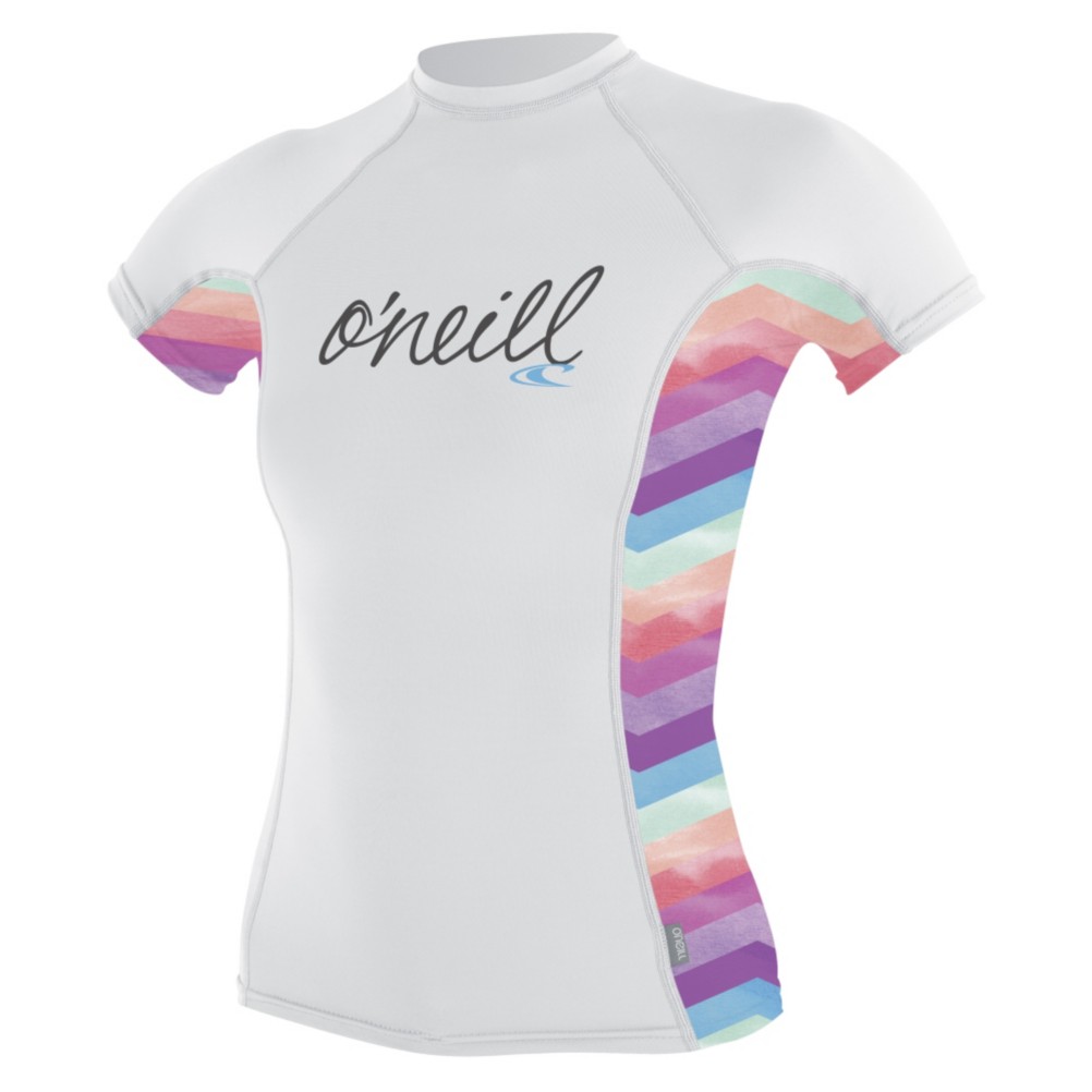 O'Neill JRS Painted Desert Womens Rash Guard, White, swatch