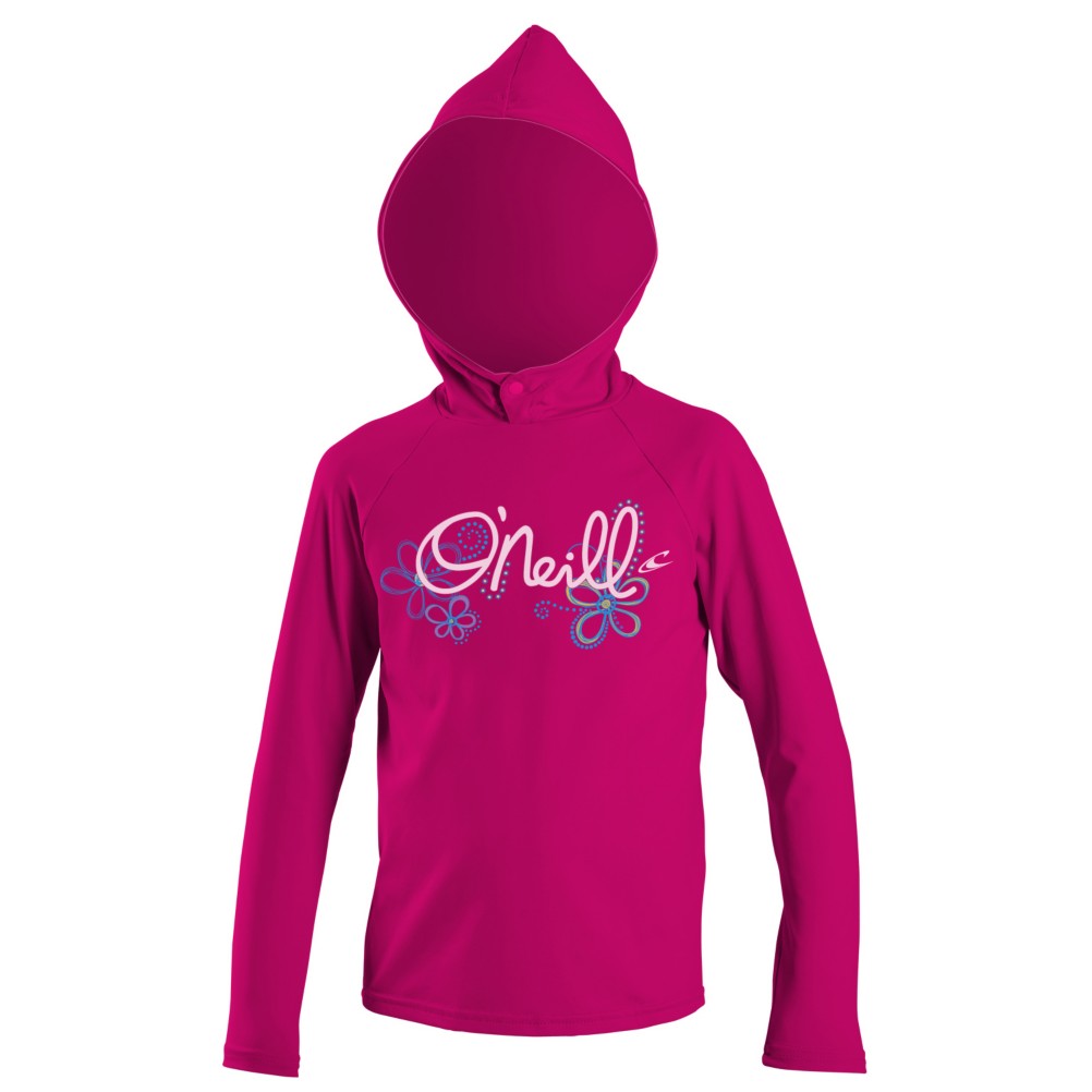 O'Neill Skins Hoodie Toddler Rash Guard, Watermelon, medium