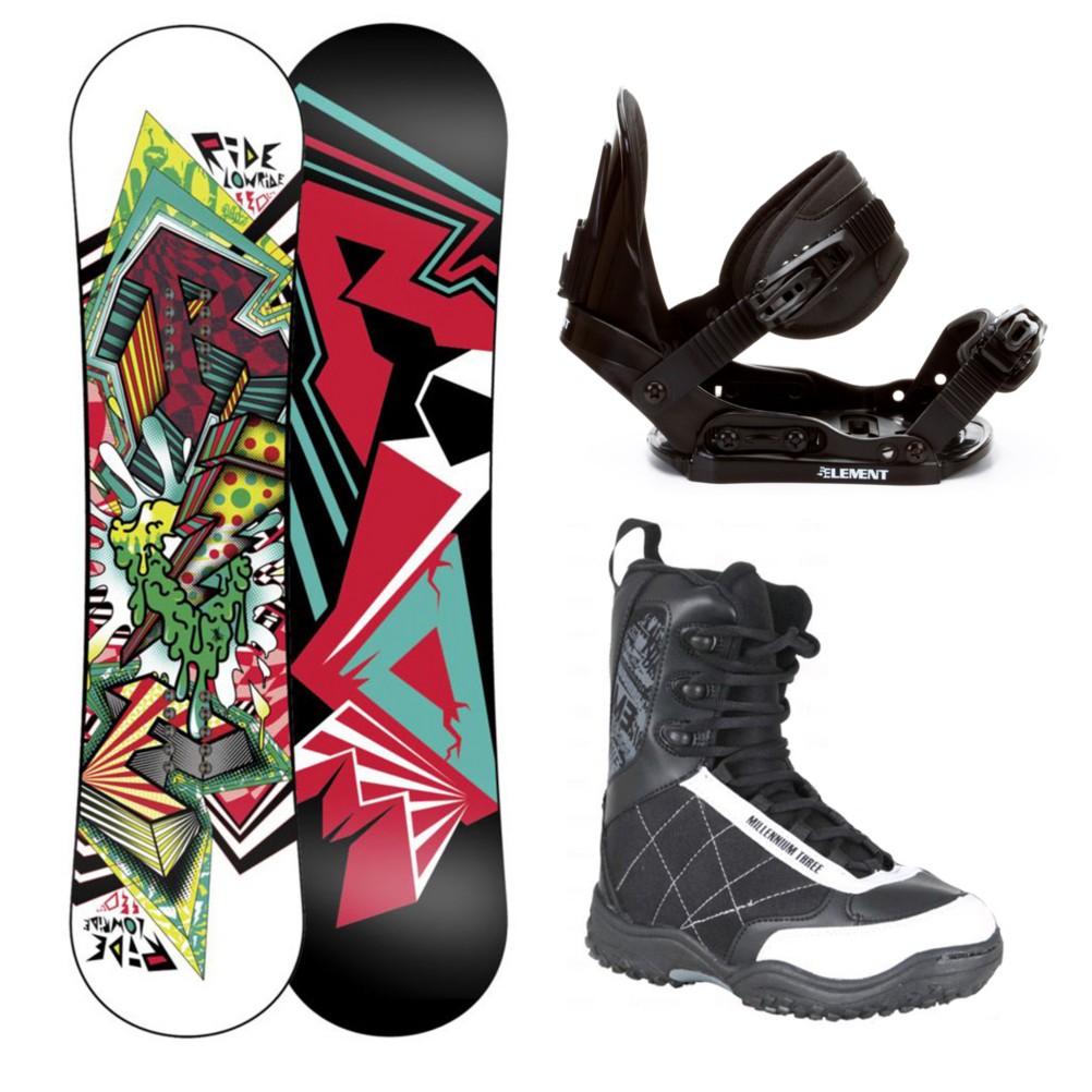 Ride Lowride Stealth Militia Kids Complete Snowboard Package 2013, , medium