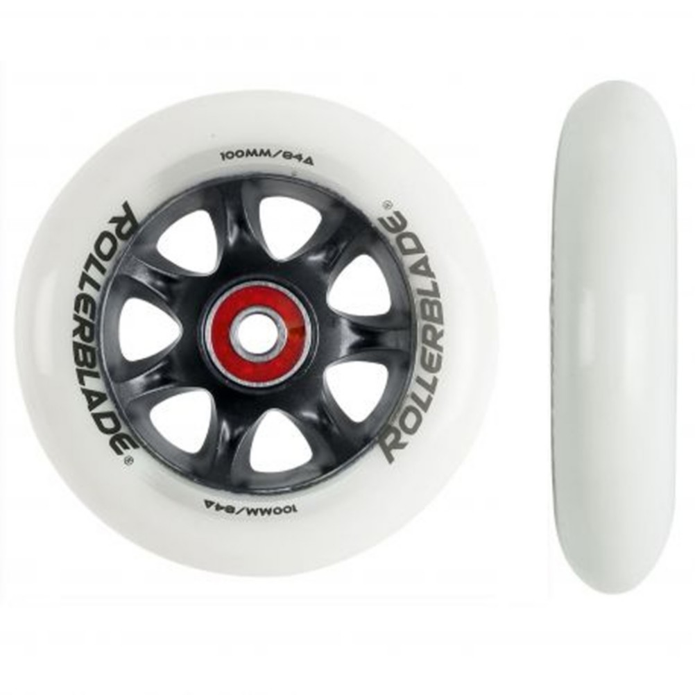 Rollerblade Wheel Kit 100mm/84A HTO Inline Skate Wheels with HTO Bearings - 8 Pack 2013, , medium