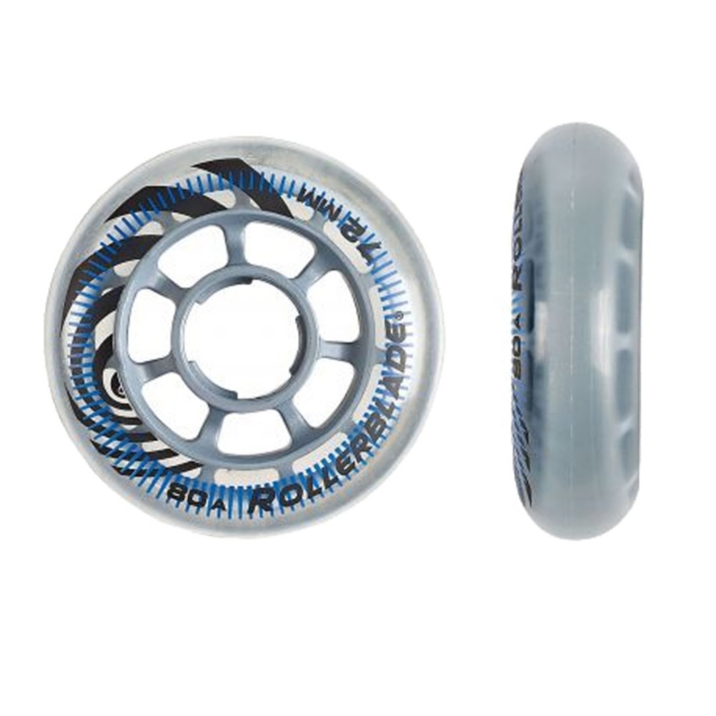 Rollerblade Wheel Kit 72mm/80A Inline Skate Wheels with Bearings - 8 Pack 2013, , medium