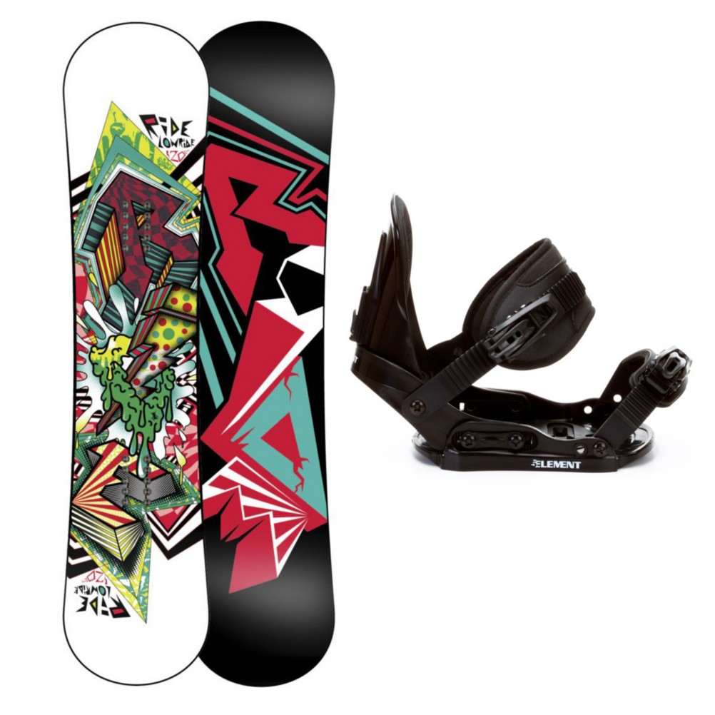 Ride Lowride Kids Snowboard and Binding Package 2013, , medium