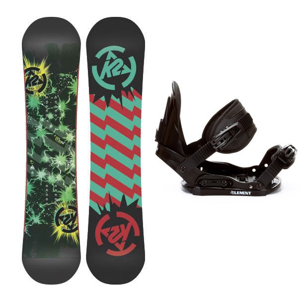 K2 Mini Turbo Kids Snowboard and Binding Package 2013, 120cm, swatch