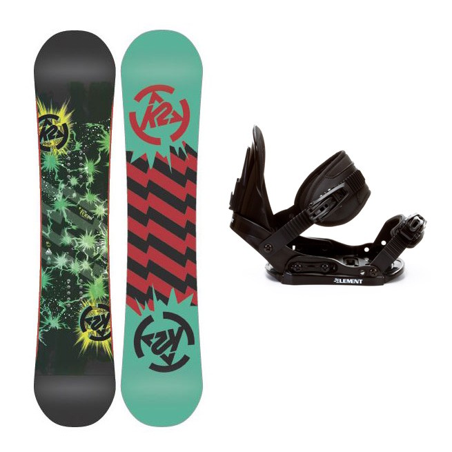 K2 Mini Turbo Kids Snowboard and Binding Package 2013, 130cm, swatch