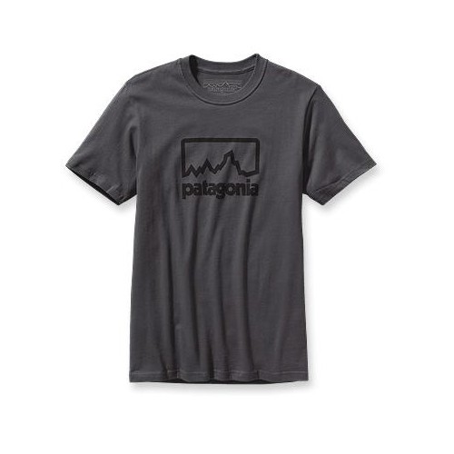 Patagonia Outline Logo T-Shirt, Forge Grey, medium