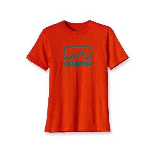 Patagonia Outline Logo T-Shirt, Paintbrush Red, swatch