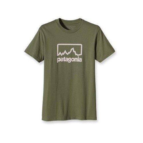 Patagonia Outline Logo T-Shirt, Spanish Moss, swatch