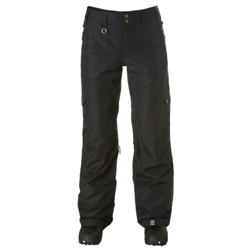 Roxy Golden Track Shell Womens Snowboard Pants, True Black, medium