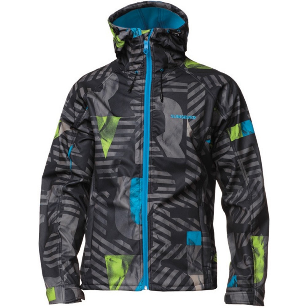 Quiksilver Villa Rica Mens Soft Shell Jacket, Lime, swatch