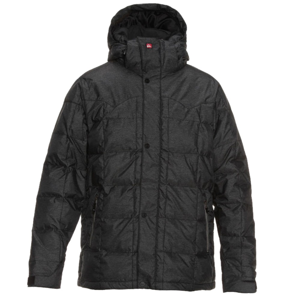 Quiksilver Caiman Down Mens Insulated Snowboard Jacket, Black, swatch
