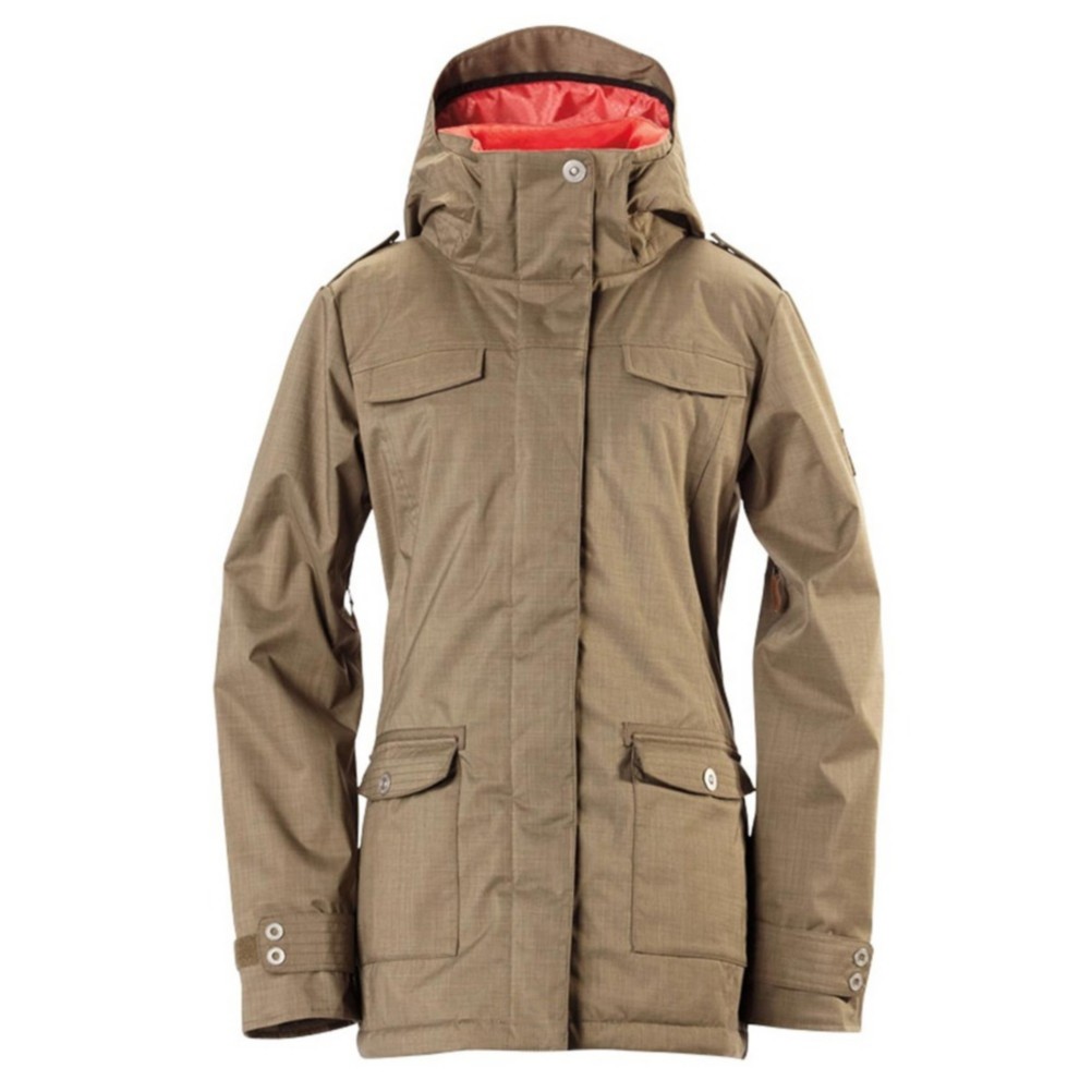 Roxy Wild Womens Insulated Snowboard Jacket, Military, swatch