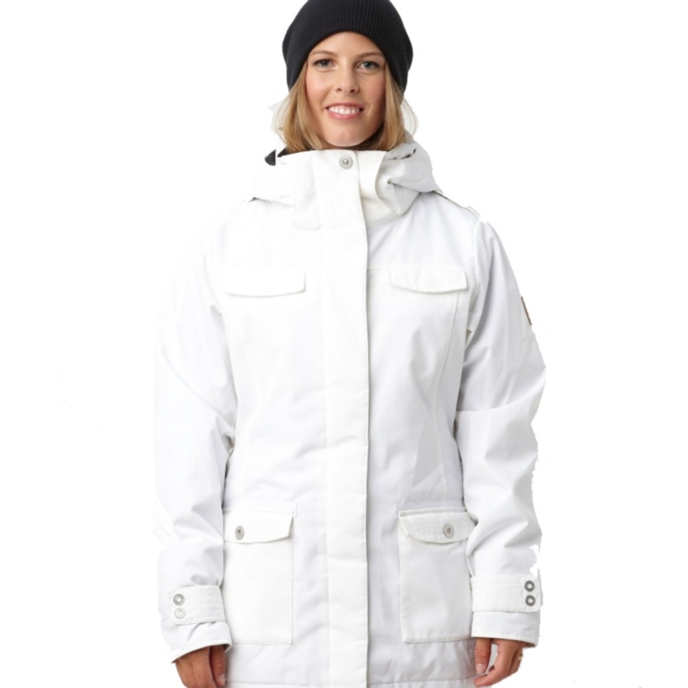 Roxy Wild Womens Insulated Snowboard Jacket, White, swatch
