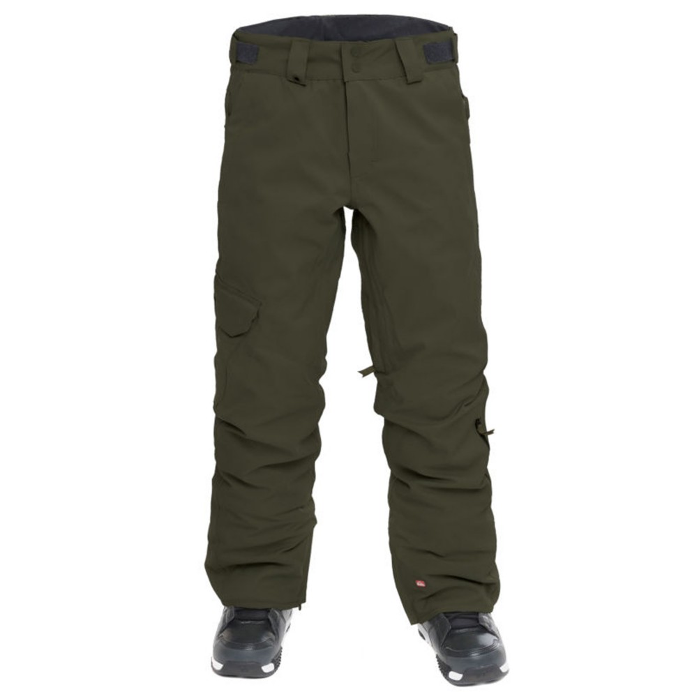 Quiksilver Mix Up Shell Mens Snowboard Pants, Army Green, swatch