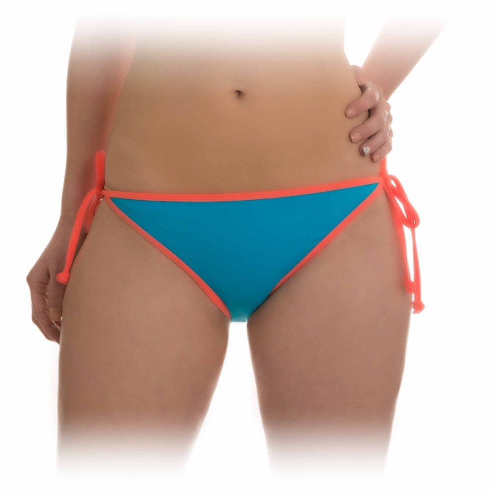 Hurley Block Party Tie Side Bathing Suit Bottoms, Blue, medium