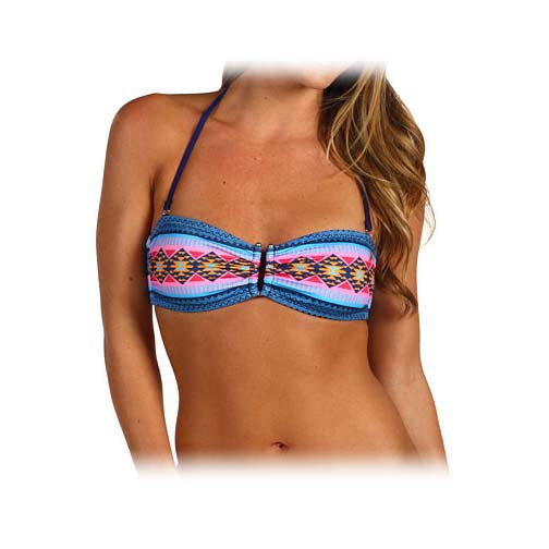 Hurley Mayan Stripe Bandeau Bathing Suit Top, , medium