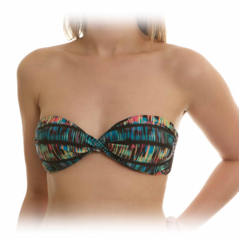 Hurley Record Scratch Bandeau Bathing Suit Top, , medium