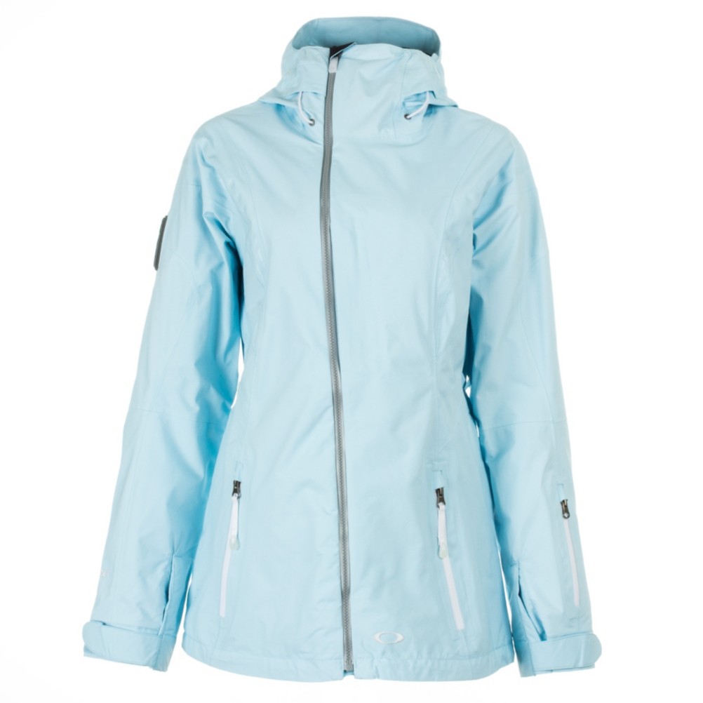 Oakley Moving Womens Shell Ski Jacket, Crystal Blue, medium