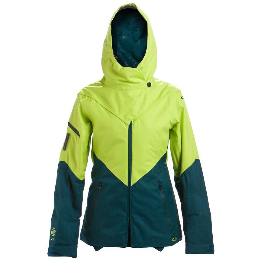 Oakley GB ECO Womens Shell Ski Jacket, Lightning Green, swatch