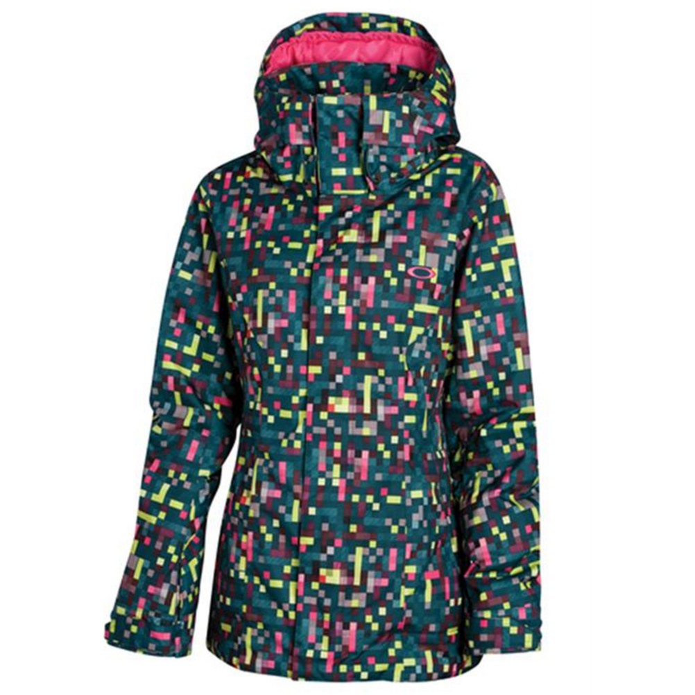 Oakley Fit Womens Insulated Ski Jacket, Lightning Green, swatch