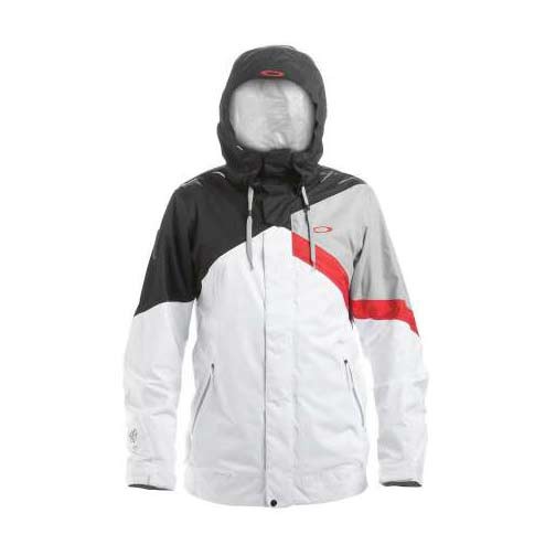 Oakley Ascertain Mens Shell Ski Jacket, White, medium