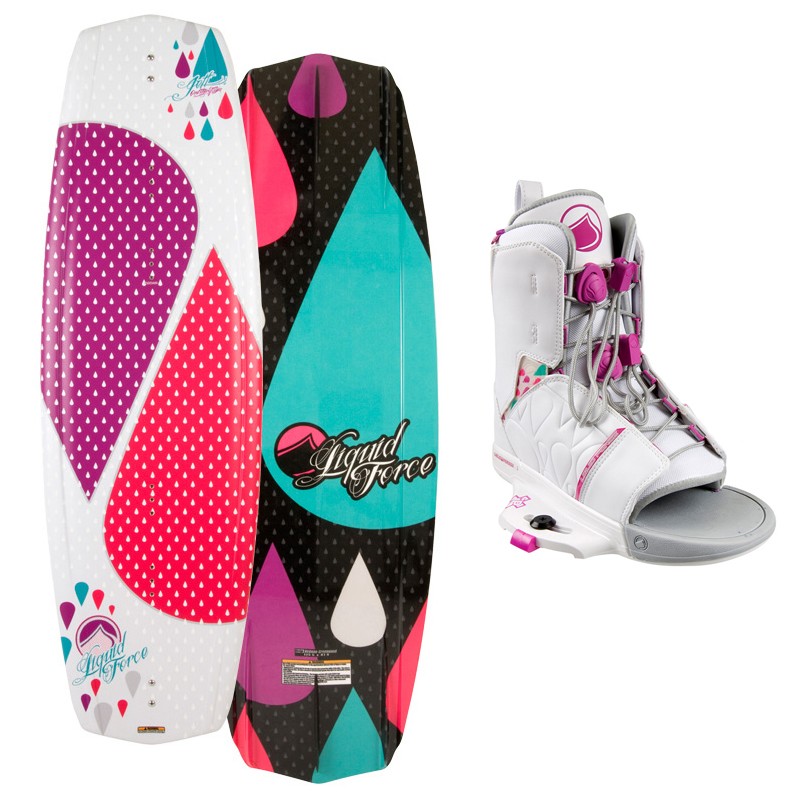 Liquid Force Jett Womens Wakeboard With Liquid Force Transit Wakeboard Bindings 2013, 136cm, swatch