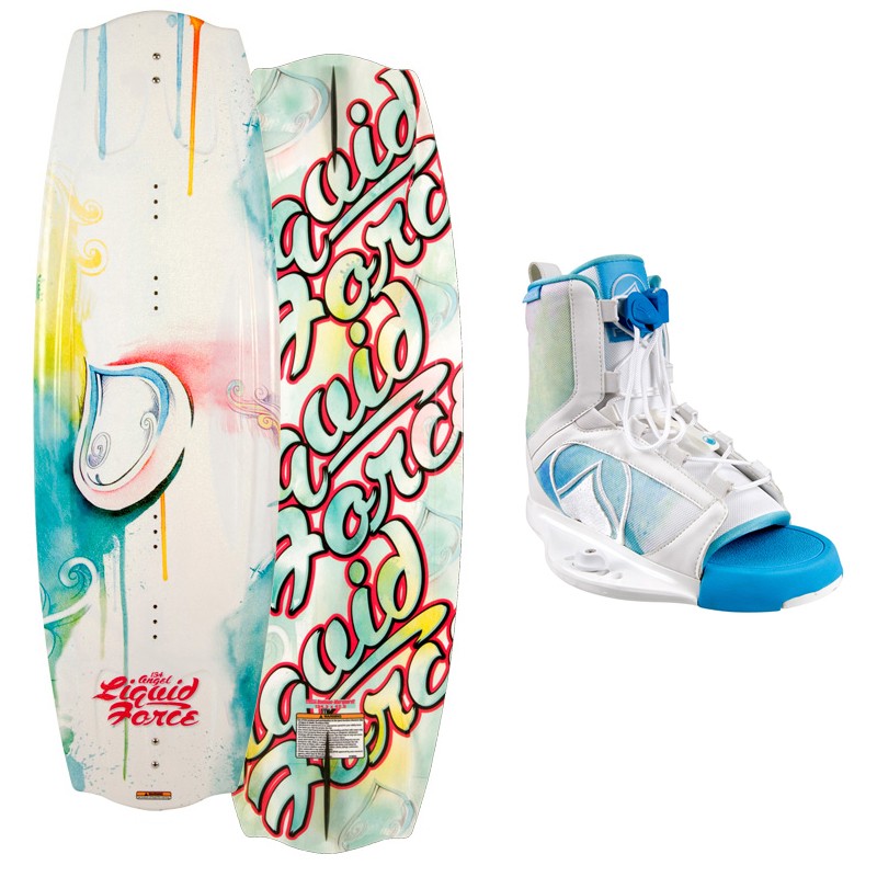 Liquid Force Angel Womens Wakeboard With Liquid Force Plush Wakeboard Bindings 2013, 134cm, swatch
