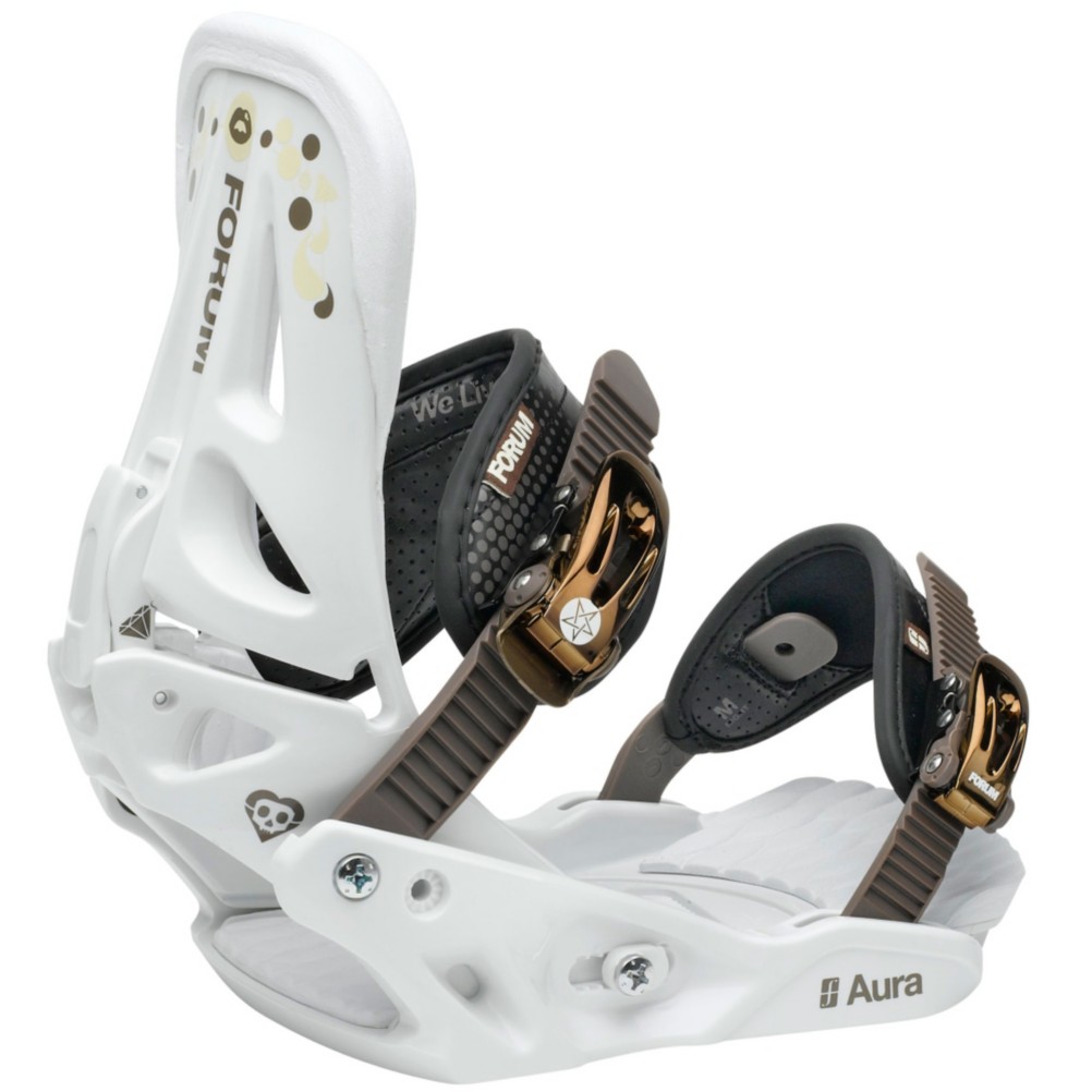 Forum The Aura Womens Snowboard Bindings 2013, White Ballad, swatch