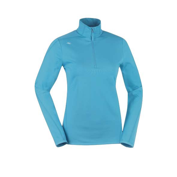 KJUS Element Half Zip Womens Mid Layer, Blue Atoll, medium