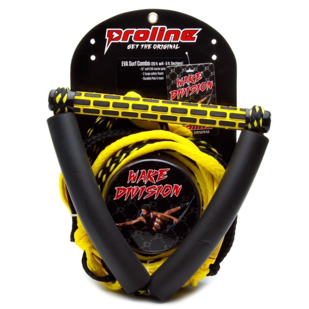Proline EVA Combo Wakesurf Rope 2013, Yellow-Black, medium