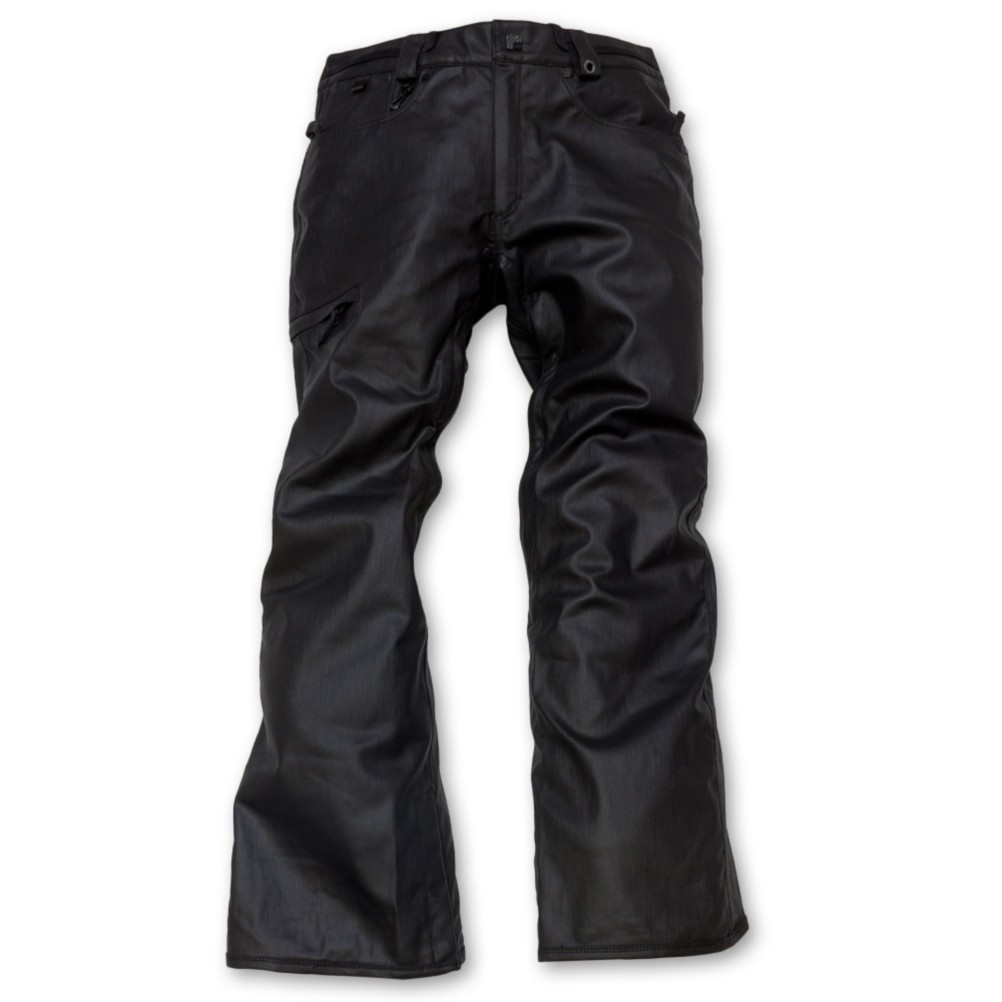 686 Reserved Raw Wax Mens Snowboard Pants, Black Wax Denim, medium