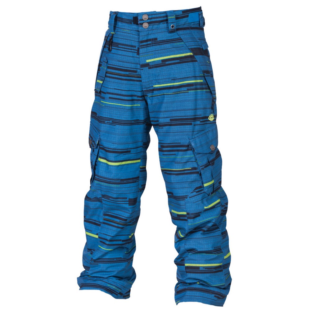 686 Smarty Original Cargo Kids Snowboard Pants, Blue Streak, swatch