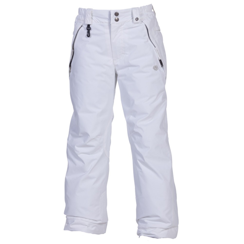 686 Mannual Brandy Girls Snowboard Pants, White, swatch