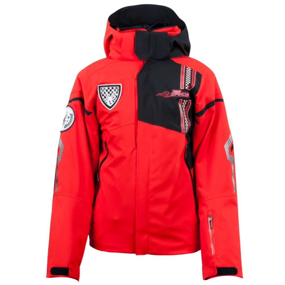 Spyder Team Boys Ski Jacket, Volcano-Black-Volcano, medium