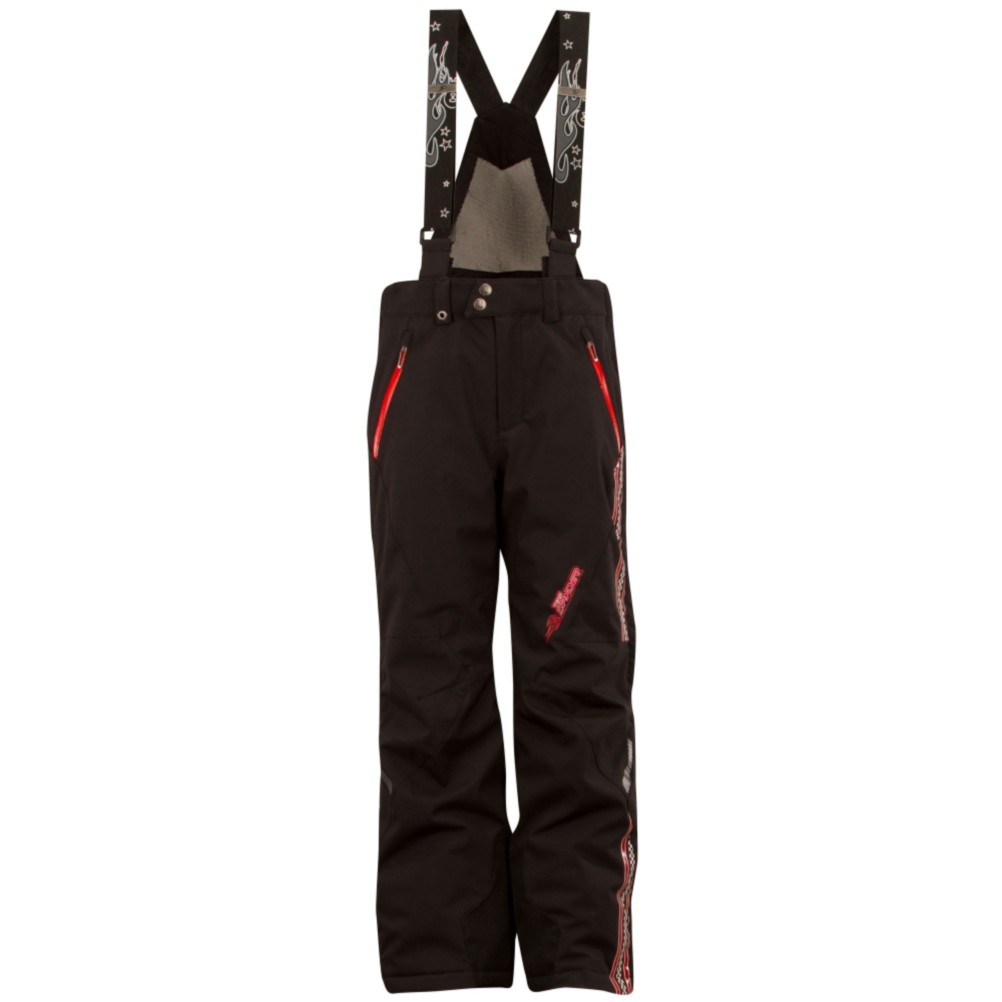 Spyder Team Kids Ski Pants, Black-Volcano, swatch