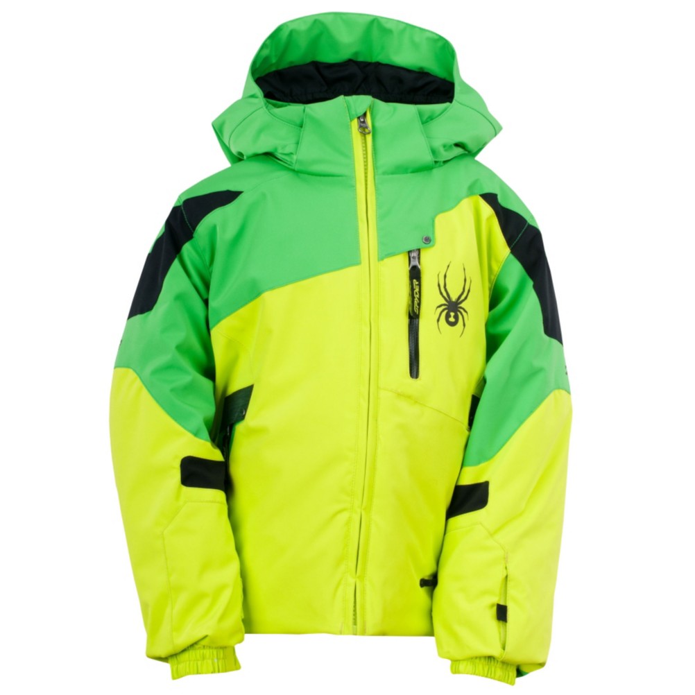 Spyder Mini Leader Toddler Ski Jacket, Sharp Lime-Classic Green-Black, swatch