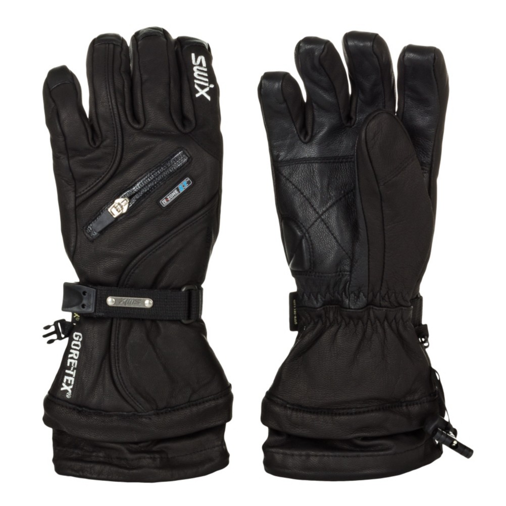 Swix Sovereign Leather Mens Gloves, Black, swatch