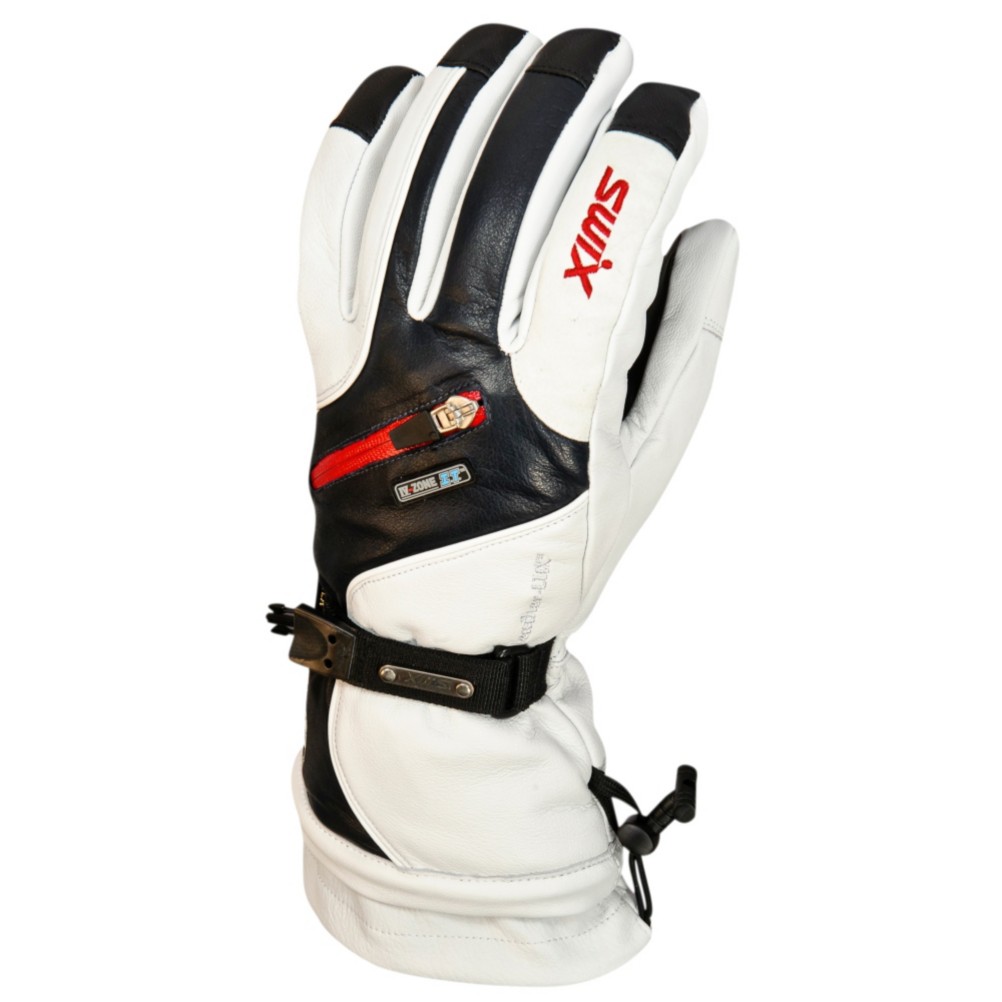 Swix Sovereign Leather Mens Gloves, Black-White, swatch