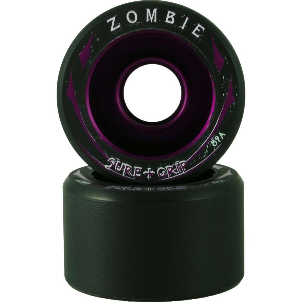 Sure Grip International Zombie Roller Skate Wheels - 8 Pack 2013, Black-Purple, swatch