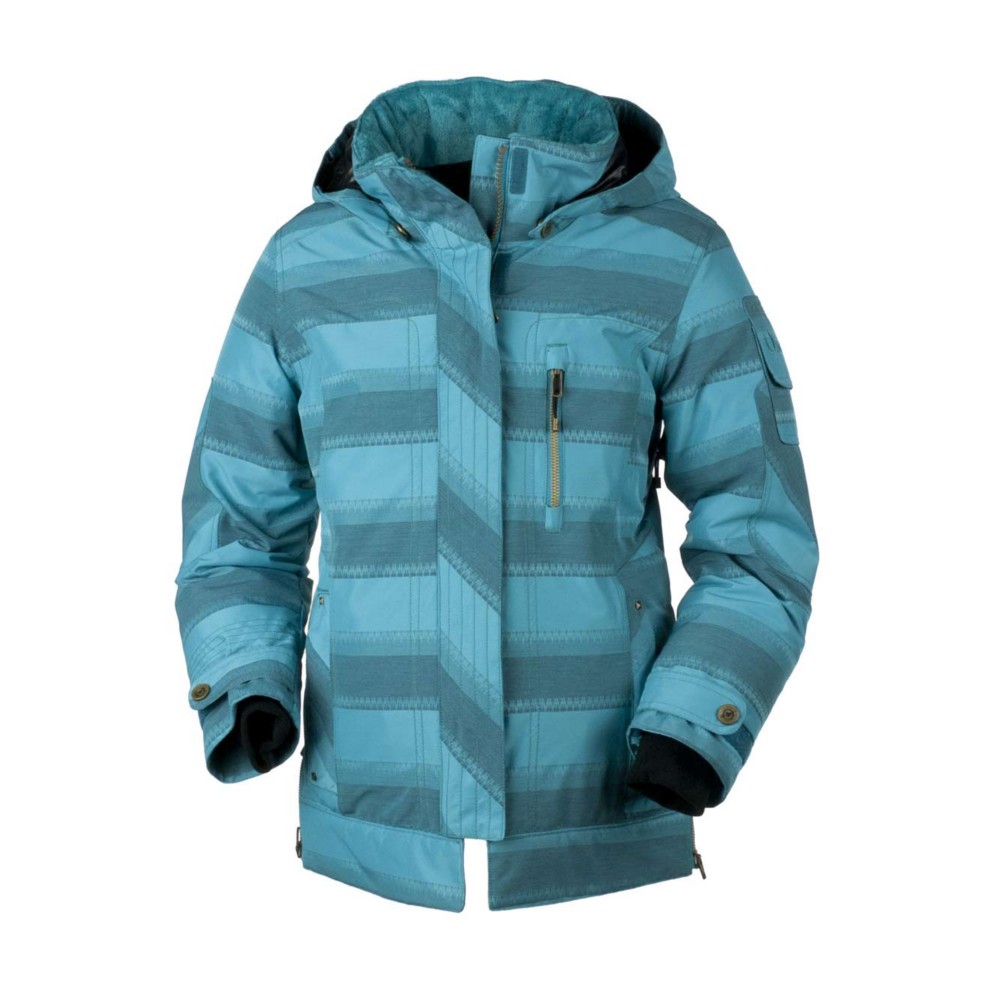 Obermeyer Iconic Girls Ski Jacket, Jewel Stripe Jacquard, swatch