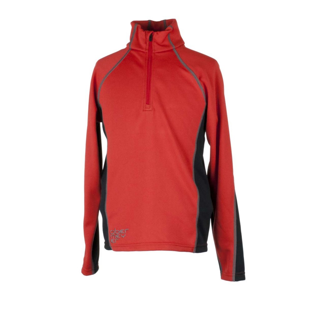 Obermeyer Flex Zip Top Kids Midlayer, Lava, swatch