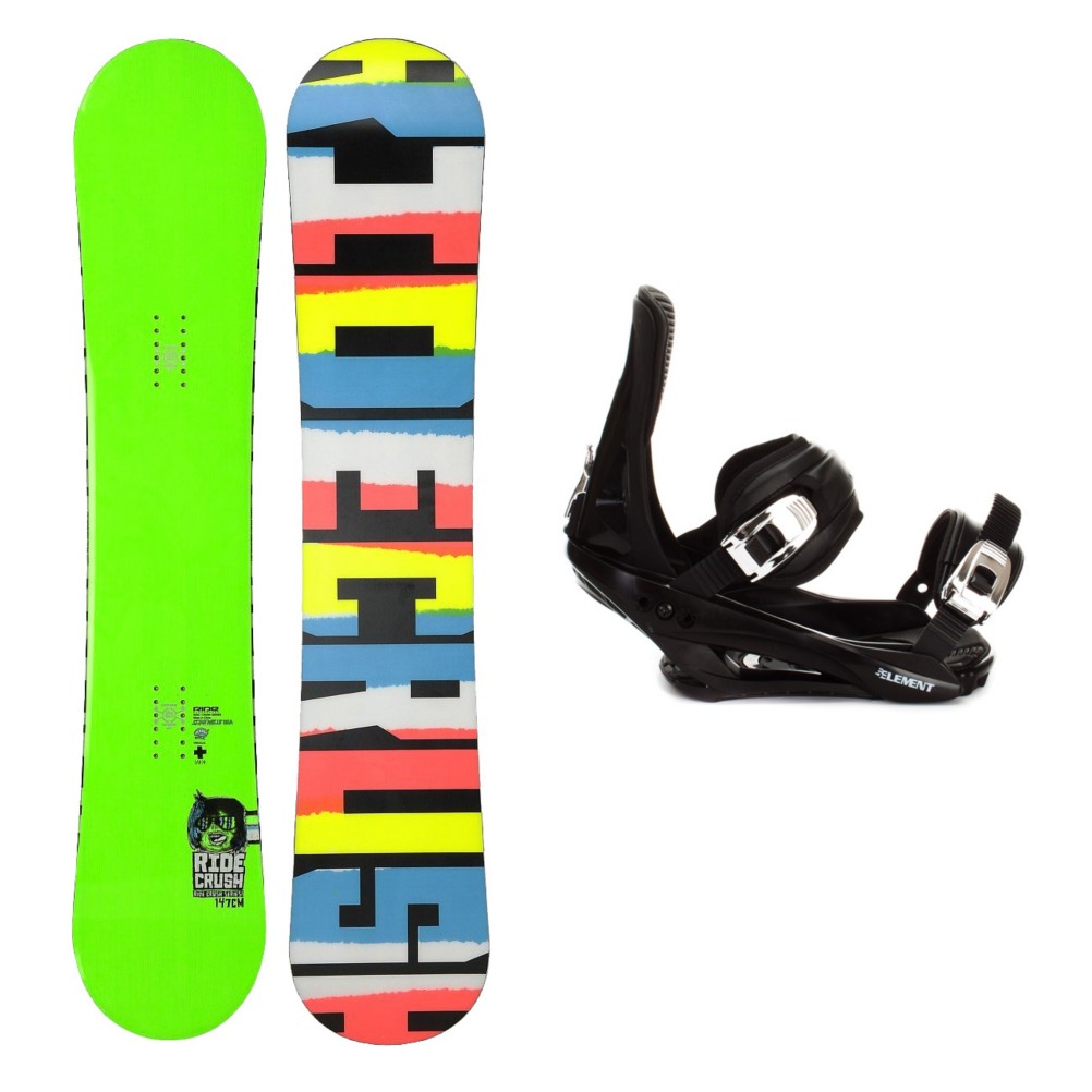 Ride Crush Wide Snowboard and Binding Package, , medium