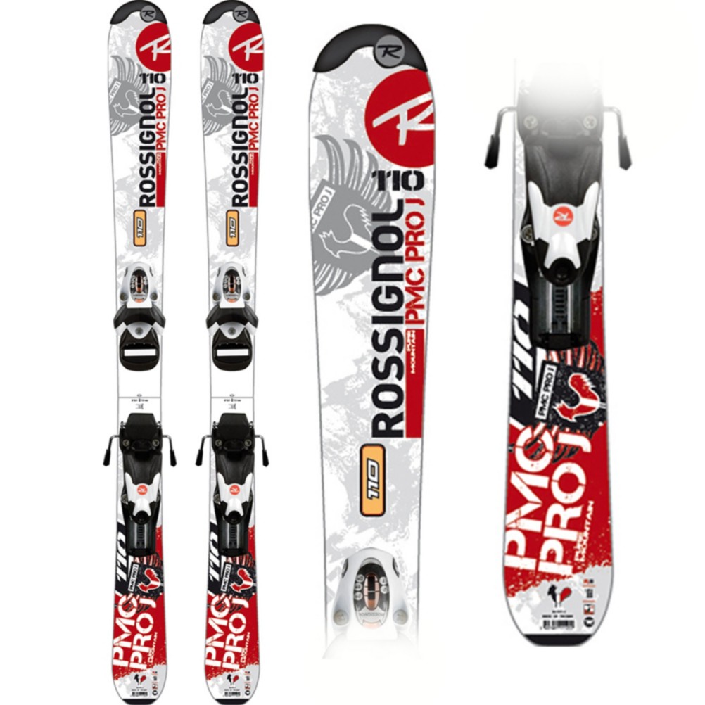 Rossignol PMC Pro Kids Skis with Comp Kid 25J Black White Bindings 2013, , medium