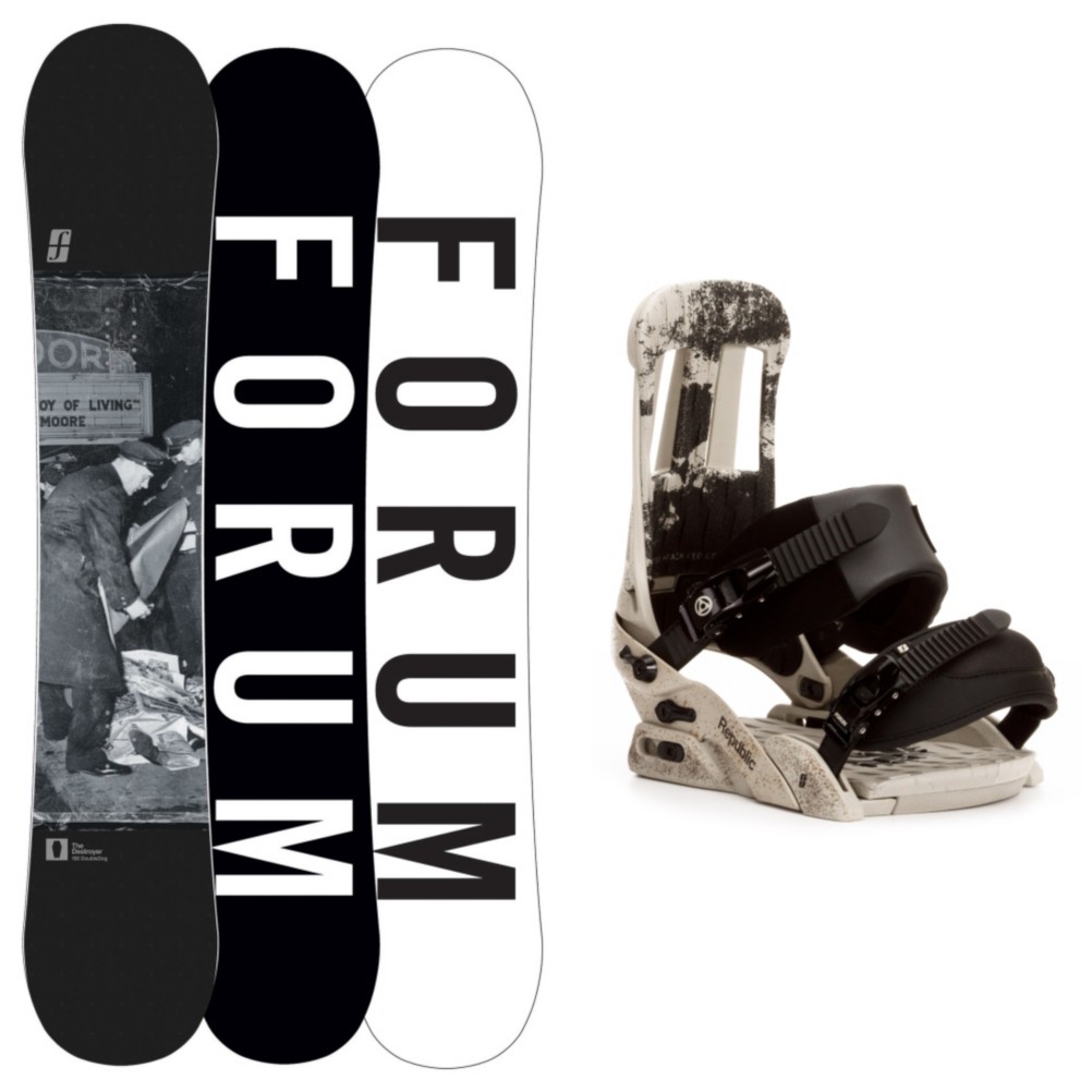 Forum Destroyer Doubledog Snowboard and Binding Package, 156cm, swatch