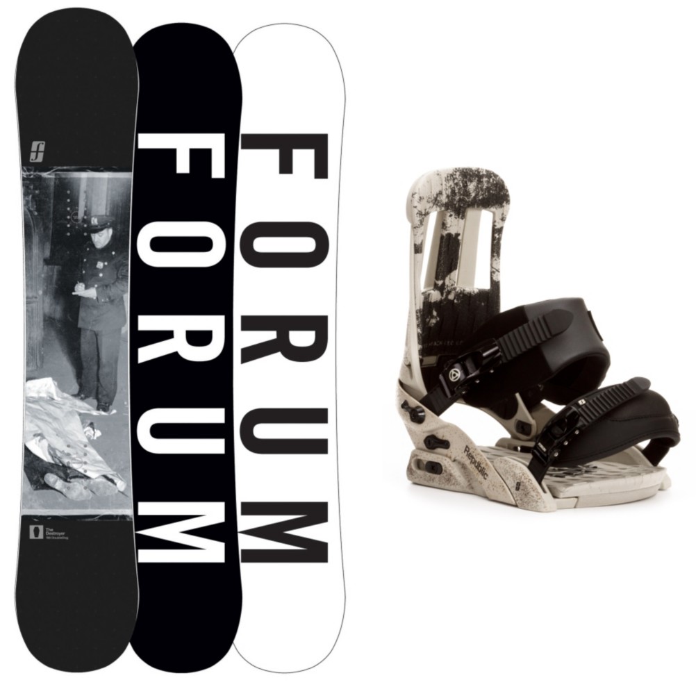 Forum Destroyer Doubledog Snowboard and Binding Package, 158cm, swatch