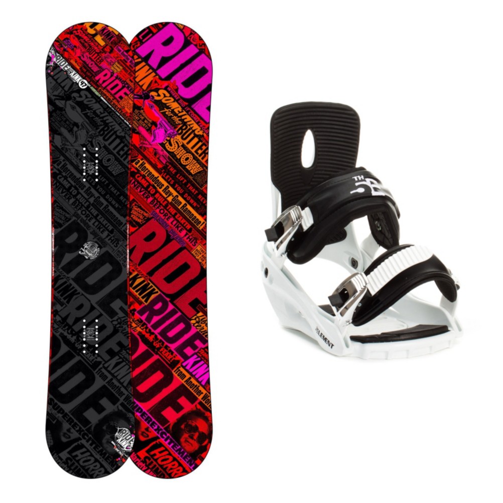 Ride Kink Snowboard and Binding Package 2013, 147cm, medium