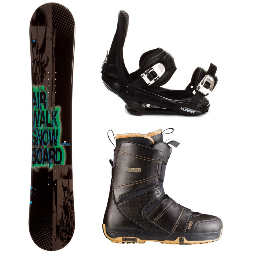 Airwalk Airwalk Logo Black Complete Snowboard Package, , medium