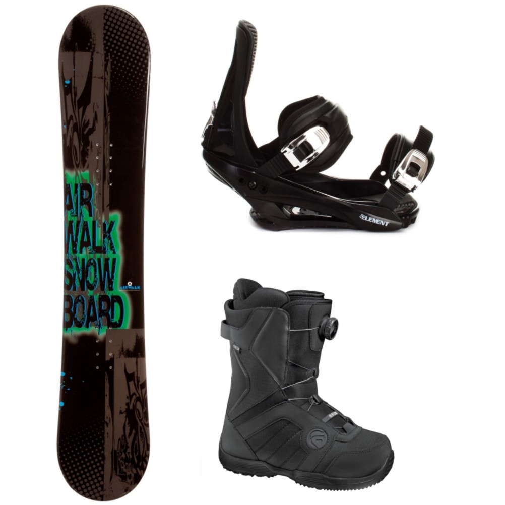 Airwalk Airwalk Logo Black Complete Snowboard Package, , medium