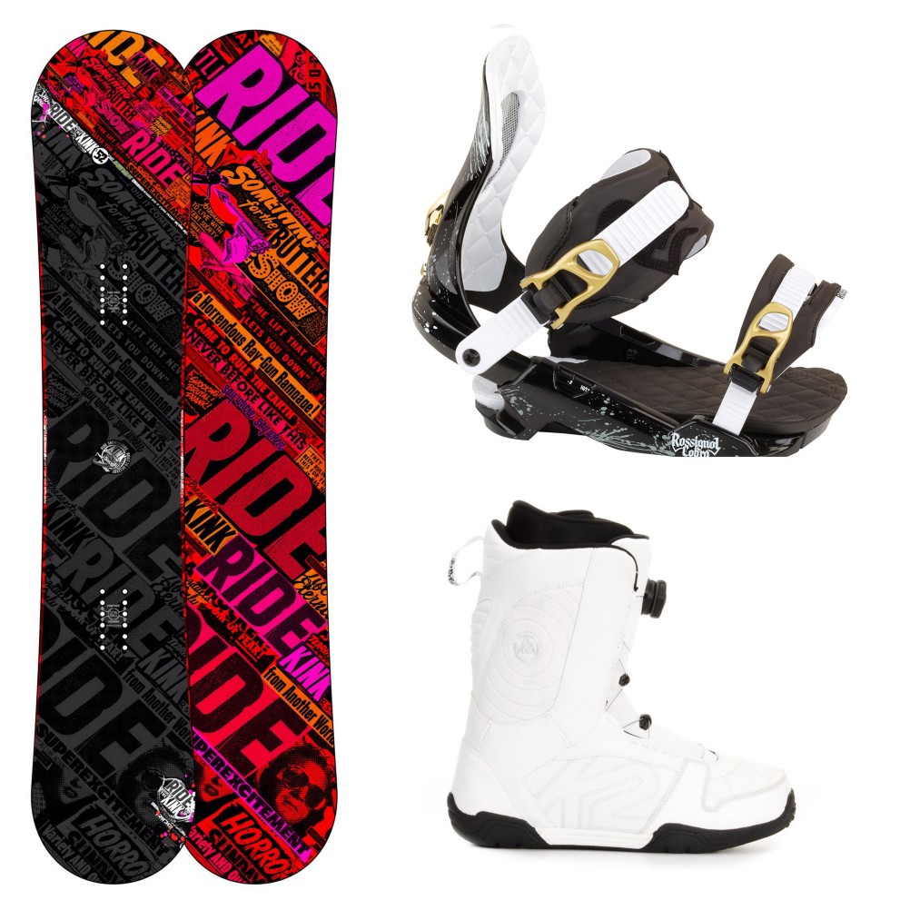 Ride Kink Complete Snowboard Package, 152cm, swatch